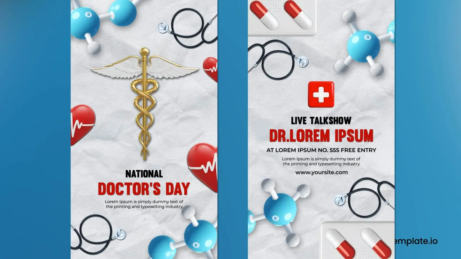 National Doctors Day 3D Design Instagram Story